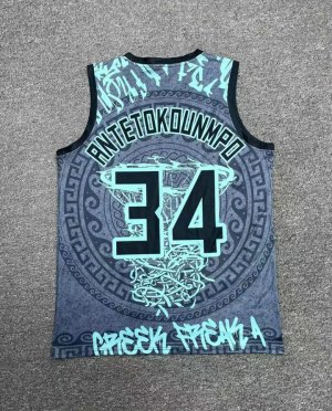 34 Antetokounmpo Hip hop basketball jersey